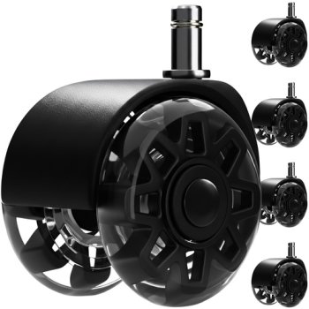 Klusi biroja krēslu riteņi 5 gab. Ruhhy 26294, melni