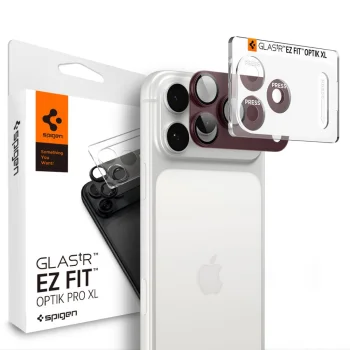 Kameras aizsargstikls Spigen Optik Pro XL Glas.tR EZ Fit iPhone 18 Pro Max, Dark Cherry