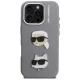 Чехол Karl Lagerfeld FW Grained Karl & Choupette для iPhone 16 Pro Max, Серый