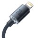 Baseus Crystal Shine USB Type C to Apple iPhone Lightning Data Charging Cable, PD, 20W, 1.2m, Black | Lādētājvads...