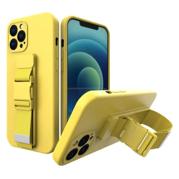 Rope Case silikona vāciņš ar siksniņu Samsung Galaxy A32 4G, dzeltens