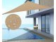 Waterproof Sun Shade Sail - Triangle 3x3x3m, Cream