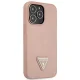 Guess Saffiano PU Triangle vāciņš iPhone 14 Pro 6,1\" rozā