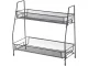 Divlīmeņu metāla organizators virtuvei un vannas istabai, 32.5x31x17 cm, melns