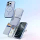 Dux Ducis Lawa Leather Wallet Case for iPhone 16 Pro Max, Blue