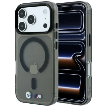 Чехол BMW M IML Glossy Metal Logo MagSafe для iPhone 17 Pro / 18 Pro, черный