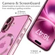 Чехол Tech-Protect MagFlex для iPhone 16, Прозрачный/Розовый