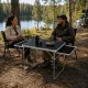 MultiGarden Folding Camping Table, 120x60 cm, Black