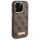 Apple iPhone 16 Pro 6.3\'\' Guess 4G Logo Plate Magsafe Case Cover, Brown