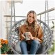 Подвесное кресло-гамак Sofotel BOHO для дачи и дома с подушкой, серый