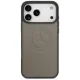 Чехол Mercedes для iPhone 17 Pro Max Leather Vintage Logo MagSafe, бежевый