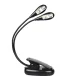 Dubultā LED lampa ar klipsi, melna