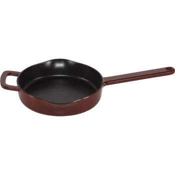 Fissler Moments Collection Cast Iron Frying Pan 24 cm, Burgundy Red
