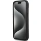 Karl Lagerfeld iPhone 15 vāciņš Silicone Ikonik Metal Pin, melns