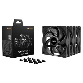 Вентилятор для корпуса Be Quiet! Pure Wings 3 120mm PWM 3 шт. Черный