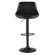 Sofotel Nerra Adjustable Bar Stool with Back and Black Base, Black