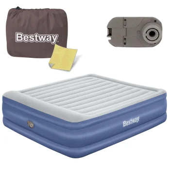 Надувная кровать Bestway 67692 со встроенным насосом, 203x193x56 см