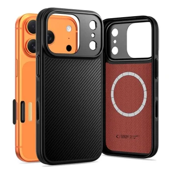 Tech-Protect Kevlar Aramid MagSafe vāciņš iPhone 17 Pro Max - melns