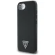 Guess Grained Triangle MagSafe vāciņš Apple iPhone 16e Melns