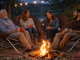 Folding Moon Chair for Camping and Garden, Brown
