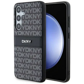 DKNY Samsung Galaxy S24+ vāciņš Mono Stripe & Metal Logo, melns
