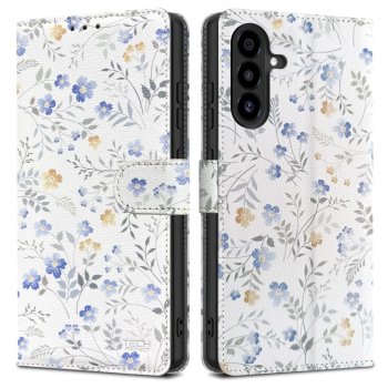 Tech-Protect maciņš ar maku Samsung Galaxy A26 5G / A17 4G - Margrietiņas lapām | Wallet Phone Case Cover Daisies...