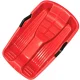 Plastic sledge with brakes and pull rope, red, 64 cm