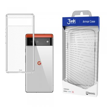Google Pixel 6 5G 3MK Clear All-Safe Armor Case Cover, Transparent | Caurspīdīgs Silikona Vāciņš Maciņš Apvalks...