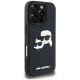 Karl Lagerfeld HC 3D Rubber Double Heads iPhone 16 Pro Max Case - Black