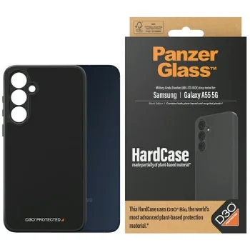 PanzerGlass cietais futrālis ar D3O® Bio un militāro sertifikāciju Samsung Galaxy A55 5G - caurspīdīgs melns |...