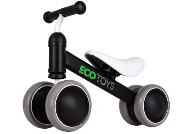 ECOTOYS mācību mini balansa ritenis bērniem, melns