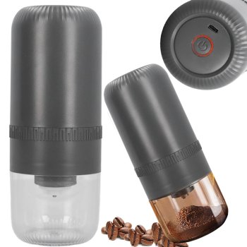 Electric Coffee Bean Grinder with Adjustable Coarseness, USB, 150 ml