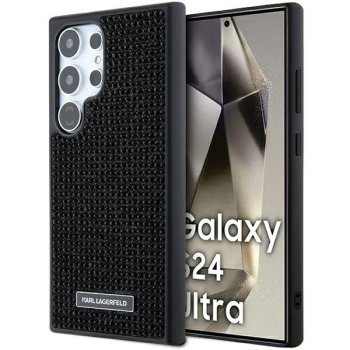 Samsung Galaxy S24 Ultra (SM-S928) Karl Lagerfeld Rhinestone Metal Logo Case Cover, Black | Telefona Maciņš Vāks...