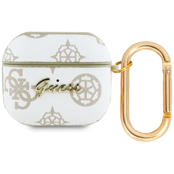 Guess AirPods 3 maciņš PU New 4G Hook, balts