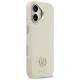 Guess iPhone 17 vāciņš Grained Strass Logo MagSafe, bēšs