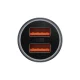Car Charger Baseus Golden Contactor Max 2xUSB-A 60W Fast Charging - Dark Gray