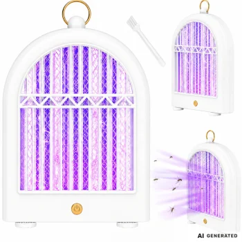 Электрическая УФ LED лампа от насекомых, комаров и мух, 2 режима, USB