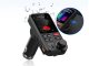Bluetooth 5.0 FM raidītājs ar brīvroku sistēmu, USB QC, TF, Bass, LCD, 12-24V, melns