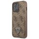 Guess 4G Triangle Logo Cardslot vāciņš iPhone 13 / 13 Pro - Brūns