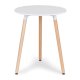 Moderns apaļš galds virtuvei un viesistabai 60 cm ModernHome, balts