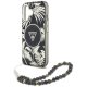 Guess Palm Trees Triangle Pearl Strap MagSafe vāciņš Apple iPhone 16, melns