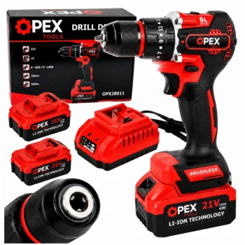 Аккумуляторная ударная дрель-шуруповерт OPEX TOOLS OPX28011 21V 50Nm 2x 3.0Ah