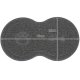 Purlov 00024088 Double Pet Bowl Mat, Grey