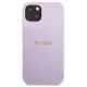 Guess Saffiano Hot Stamp & Metal Logo vāciņš iPhone 13 mini, violets