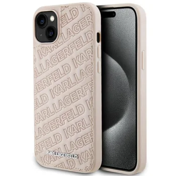 Чехол Karl Lagerfeld для iPhone 15 Plus / 14 Plus Quilted K Pattern, розовый