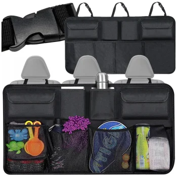 Automašīnas sēdekļa atzveltnes un bagāžnieka organizators ar kabatām, 88x45 cm