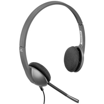 Logitech H340 USB datora austiņas ar mikrofonu, melnas