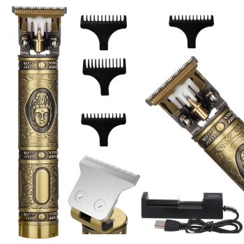 Professional Cordless Hair Clippers and Beard Trimmer for Men YT-10, Gold