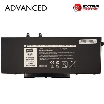 Portatīvā datora akumulators Dell 4GVMP, 8000 mAh, 7.6V, Extra Digital Advanced