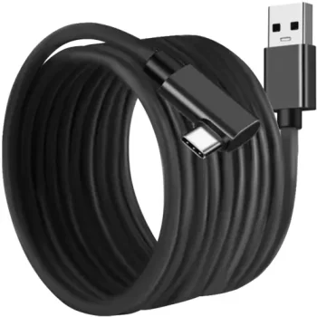 Кабель Izoxis 19911 USB A на USB C 5м с угловым коннектором 90°